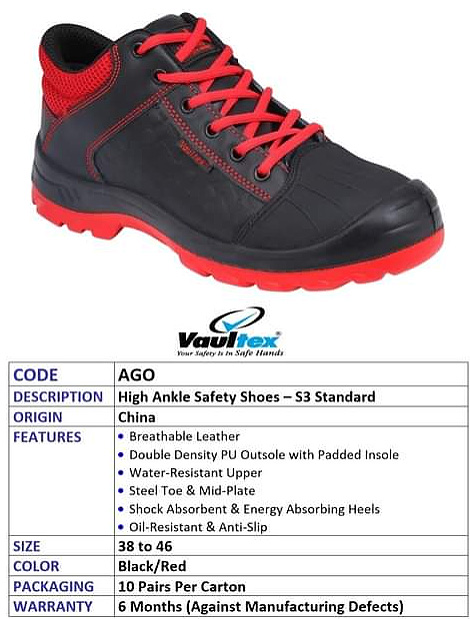 کفش ایمنی خارجی برند ولتکس مدل AGO