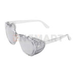 عینک ایمنی فریم دار شفاف بغل توری فلزی پن تایوان SE2102