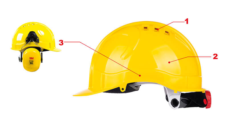مشخصات کلاه ایمنی عایق برق پرشین سیفتی مدل دورف – 7E
