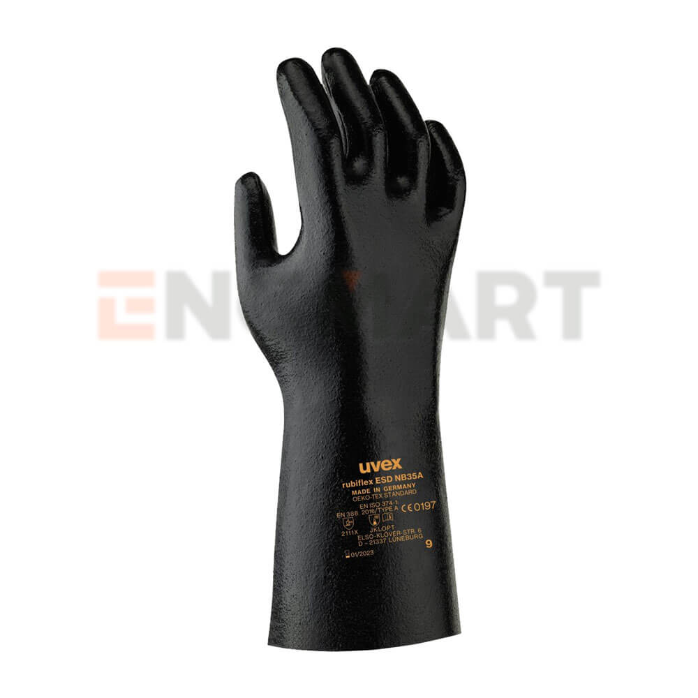 دستکش ضد اسید و ضد الکتریسیته یووکس | rubiflex ESD NB35A